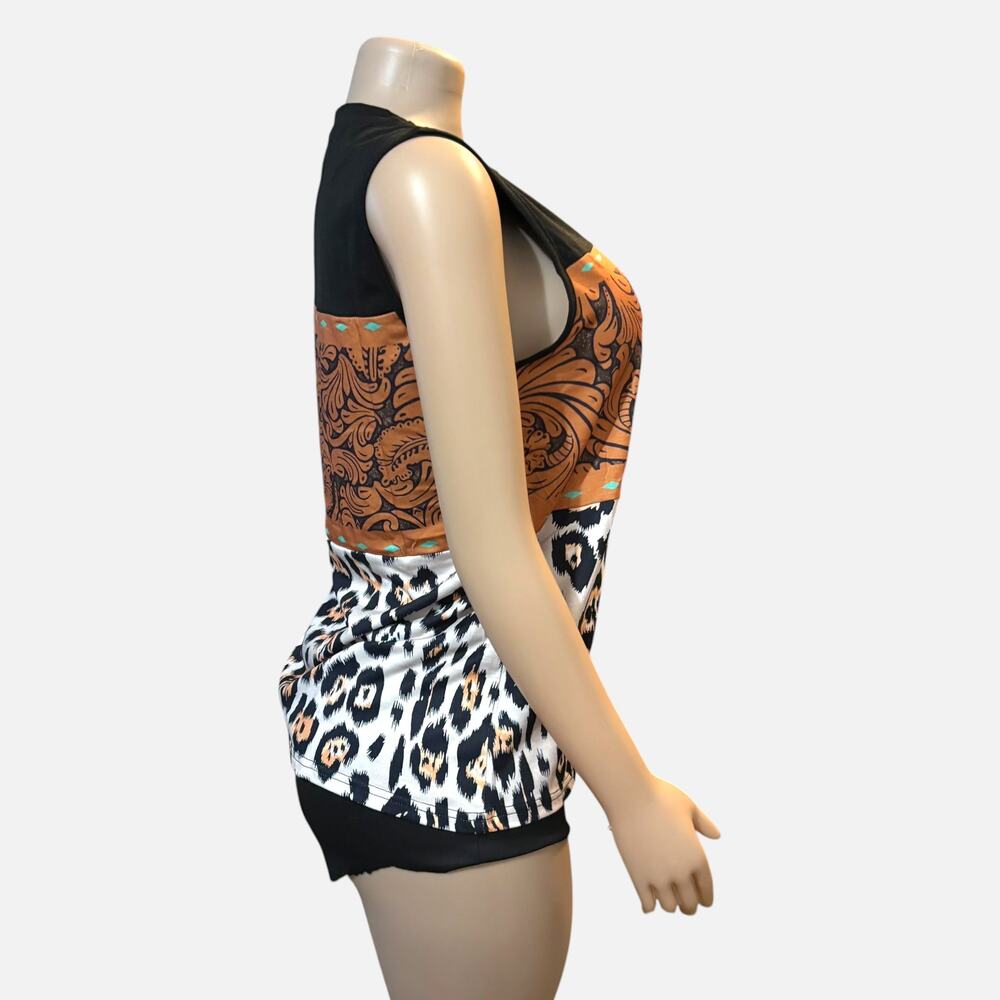 Leopard Multi Color-Block T-shirt - Picture 5 of 5